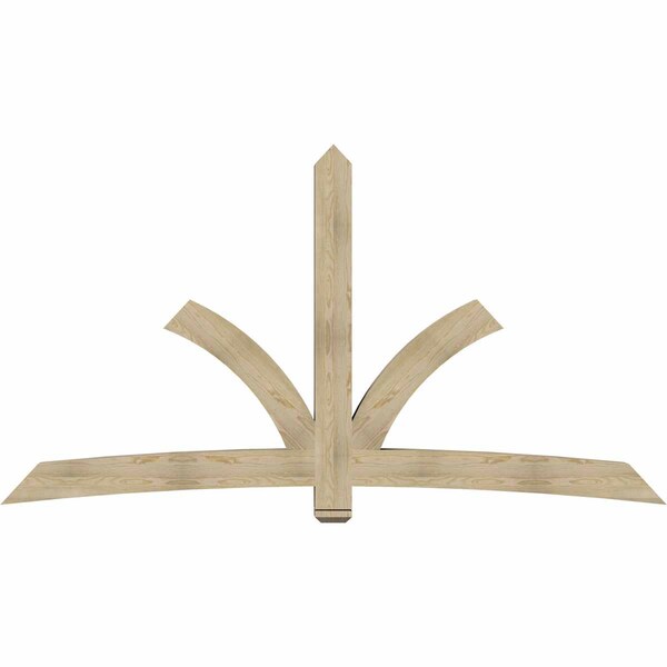 Ekena Millwork Davenport Rough Sawn Timber Gable Bracket, Douglas Fir, 108"W x 58"H x 6"D x 6"F, 13/12 Pitch GBW108X58X0606DAV00RDF - main